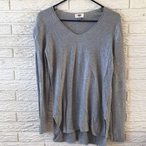 Grey v neck sweater